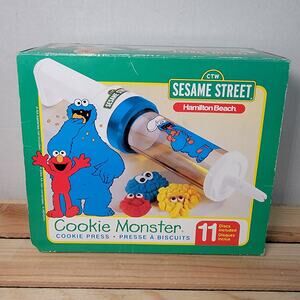 VINTAGE Sesame Street X Hamilton Beach Cookie Monster Cookie Press (1998)